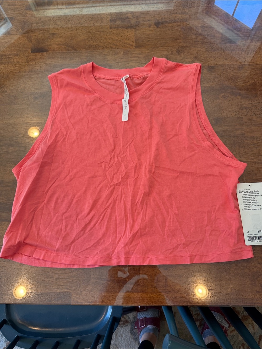 Lulu lemon cropped tank.
